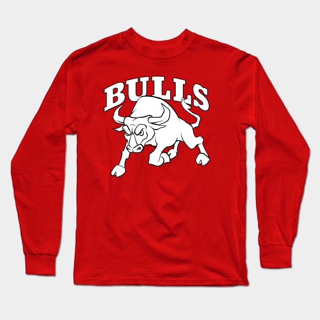 Bulls Mascot Long Sleeve T-Shirt by Generic Mascots